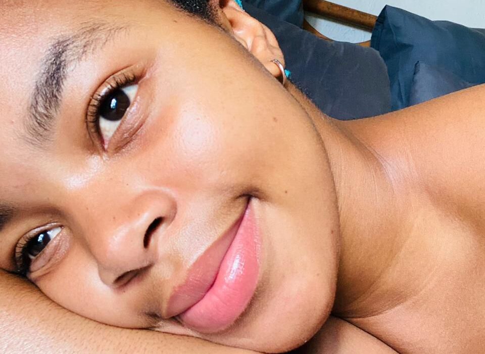 image of woman with clear face